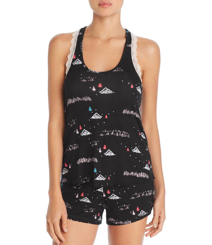 Scoop Neck Tank And Shortie Pajama Set 2 Piece Set
