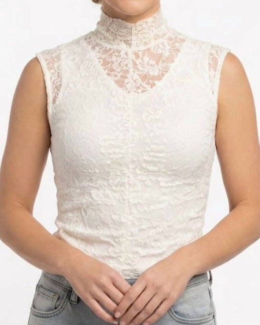 Lace Mock Neck Top