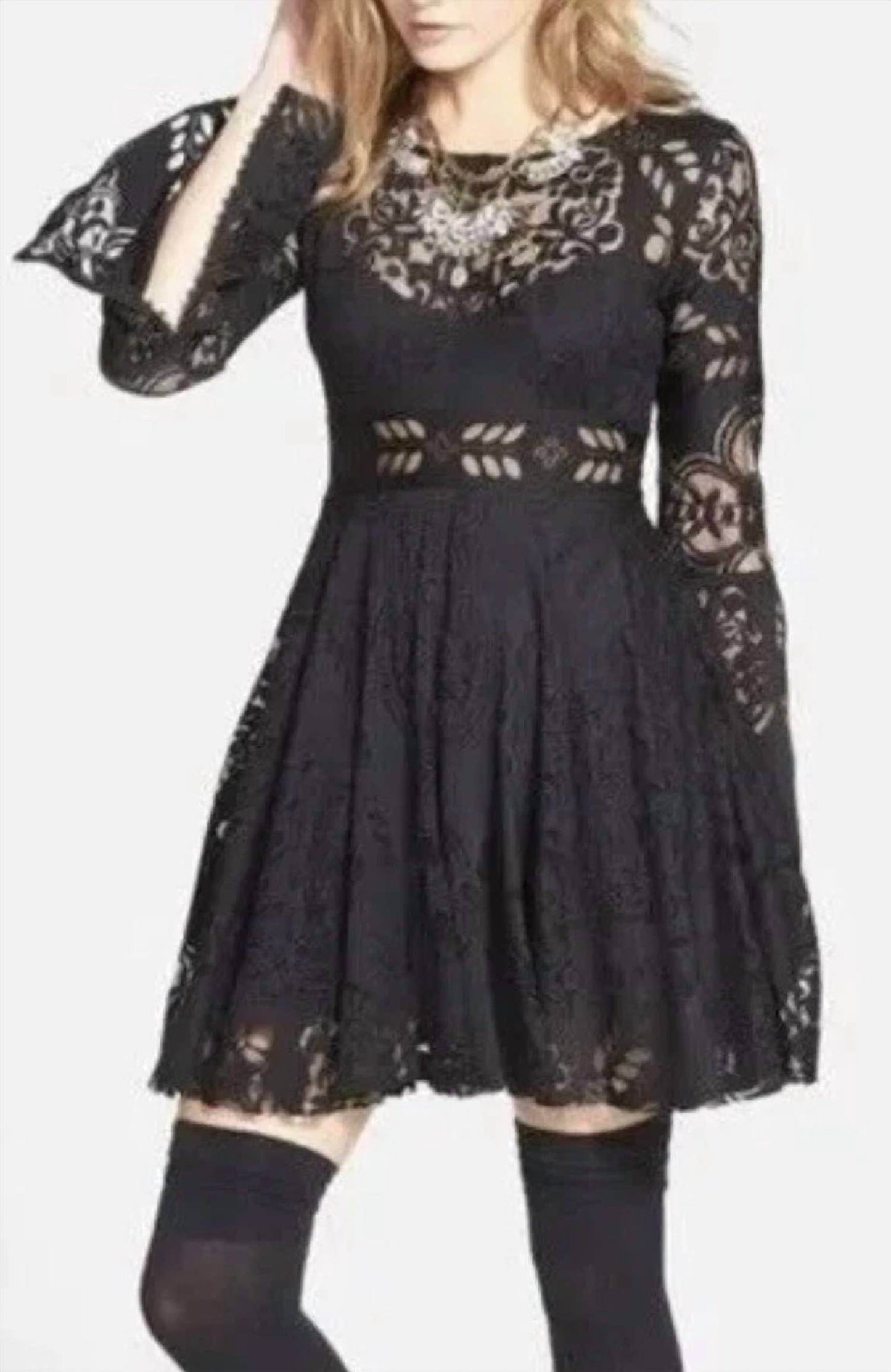 Shop the Trends - Lace Cutout Dress - Rack Hunt