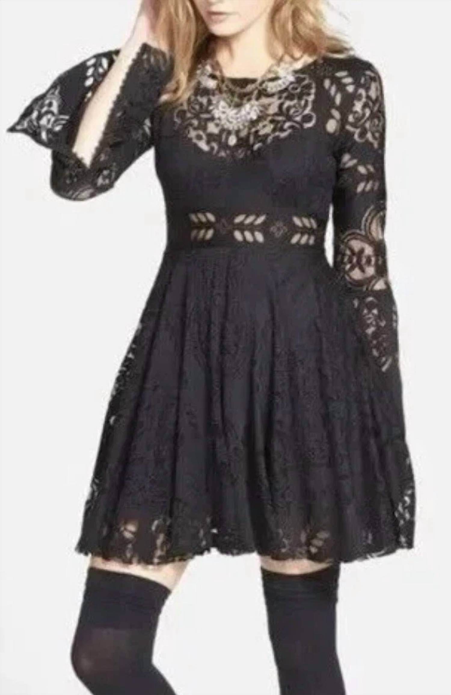 Shop the Trends - Lace Cutout Dress - Rack Hunt