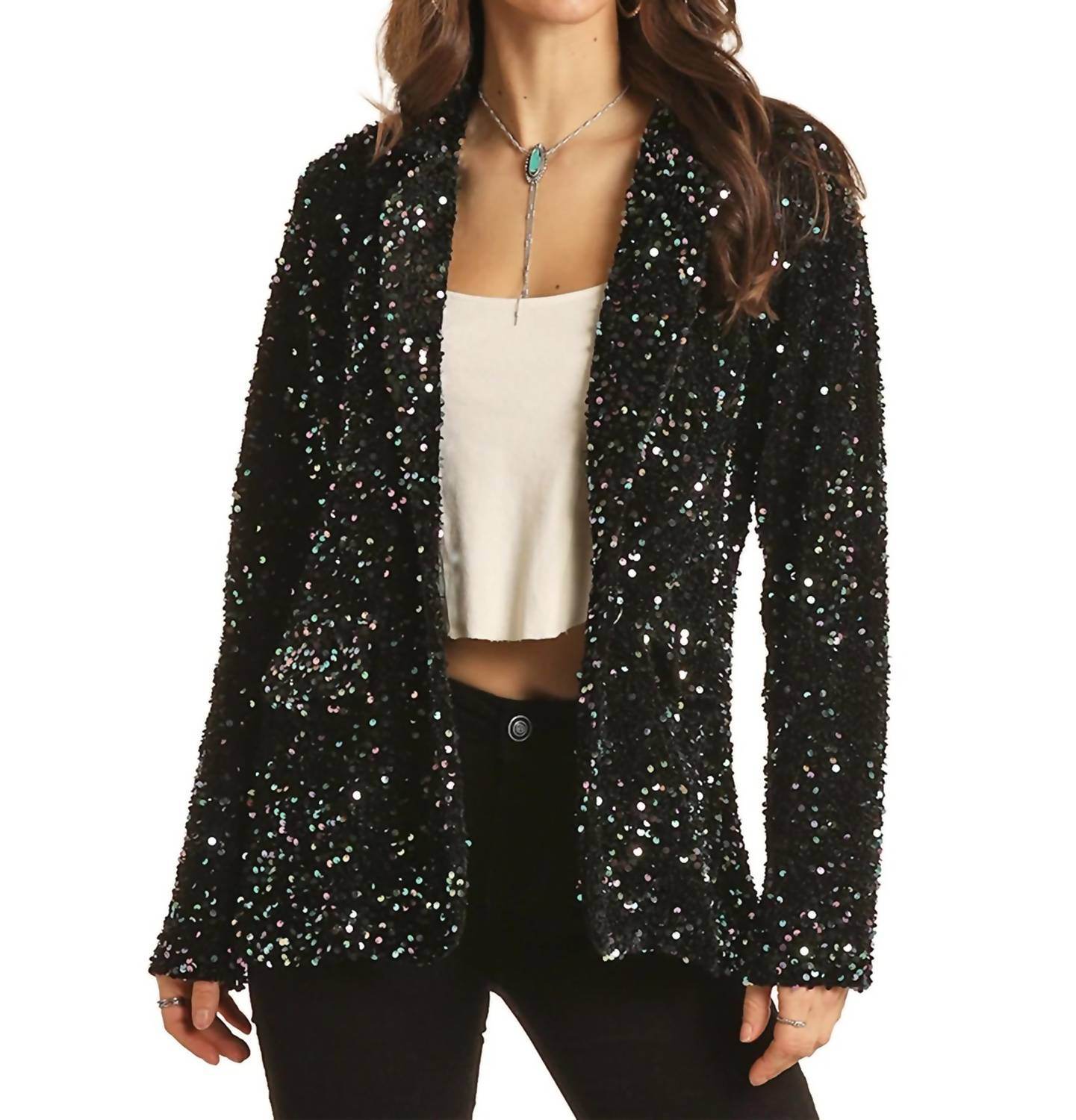 Rock & Roll Cowgirl - Sequin Velvet Blazer - Rack Hunt