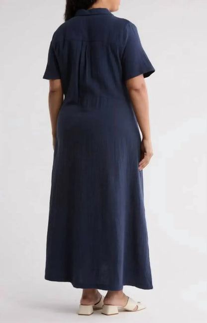Caslon - Button Up Tie Front Dress - Rack Hunt