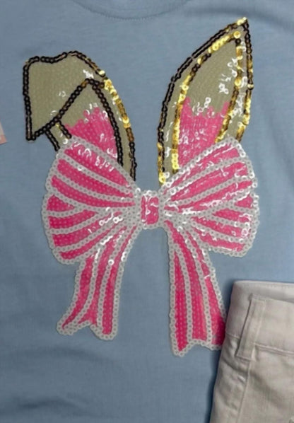 Girl's Bunny Puff Sleeve Top