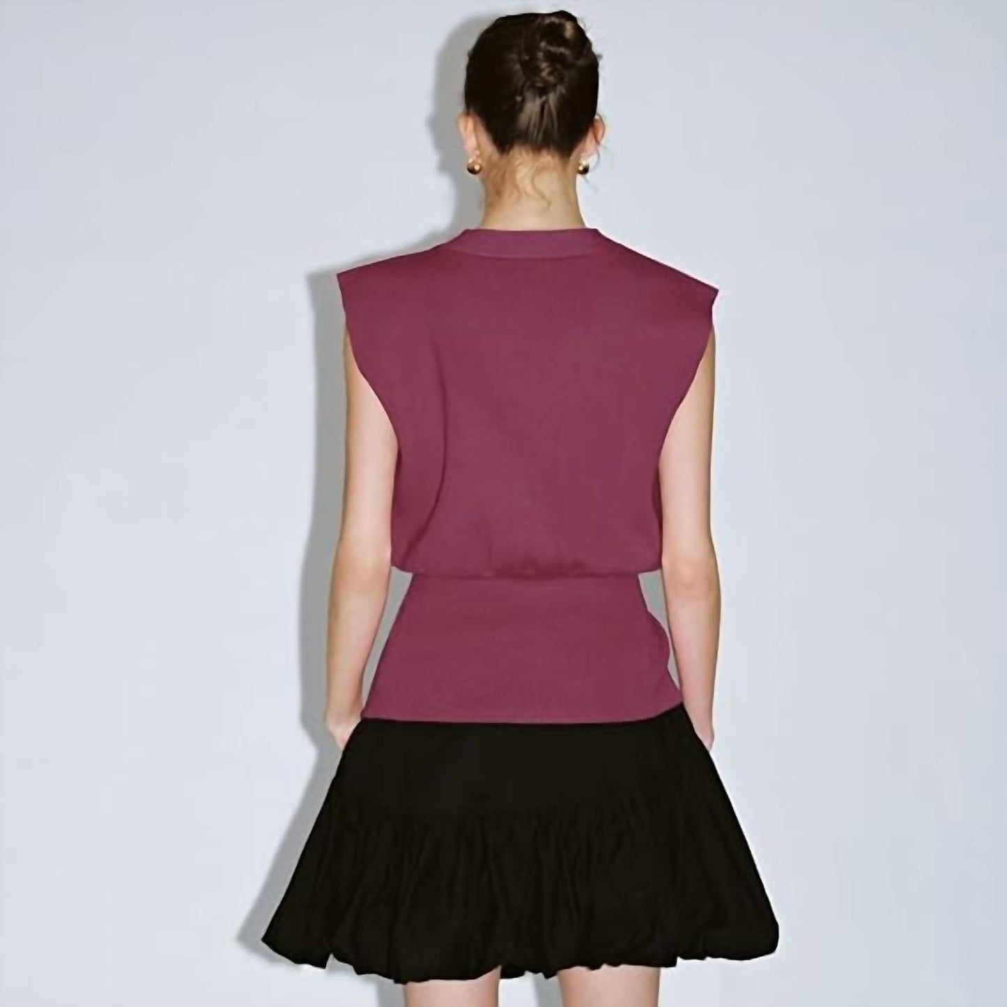 Sleeveless V-neck Top