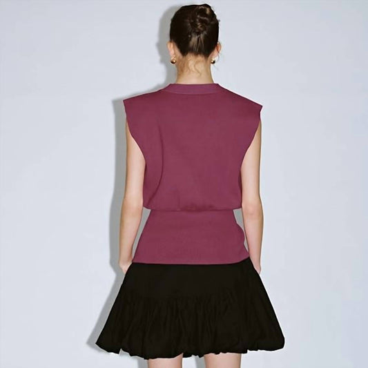 Sleeveless V-neck Top