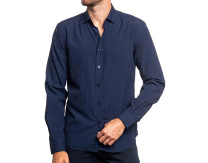 Seersucker Solid Button Down Shirt