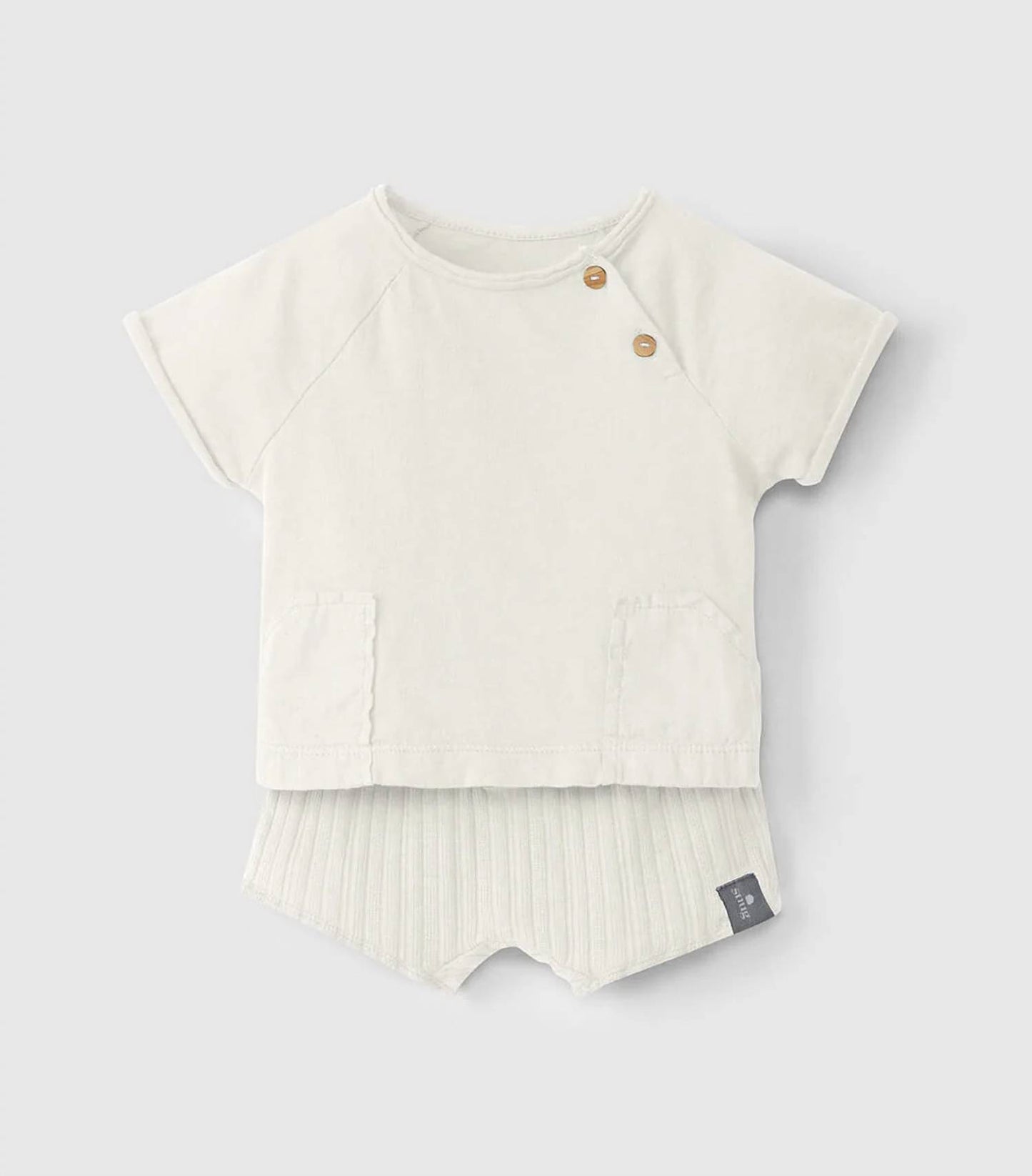 Baby Boys T-shirt & Ribbed Shorts Set