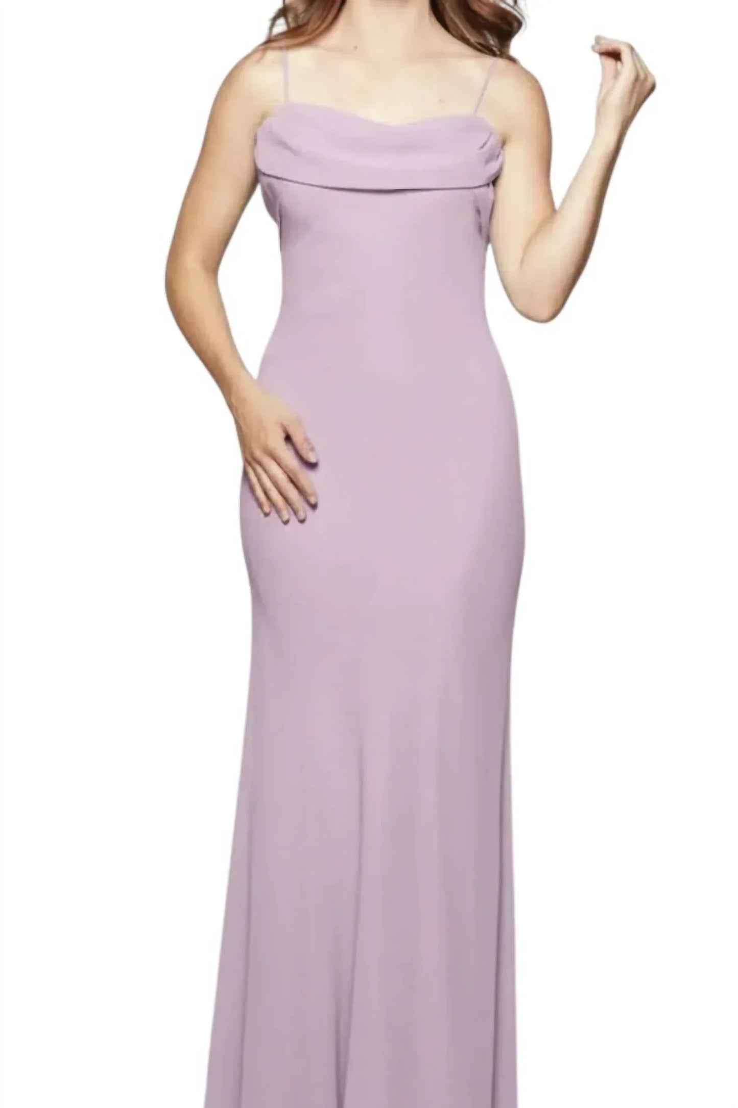 Milano Formals - Flowing Cowl Neck Muse Maxi Dress - Rack Hunt