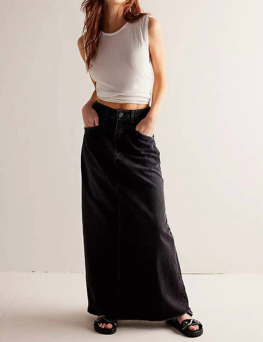 Come As You Are Denim Maxi Skirt