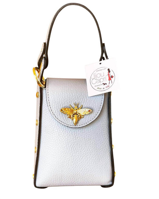 Jijou Capri - Women's Bumblebee Leather Cellphone Case Bag - Rack Hunt -