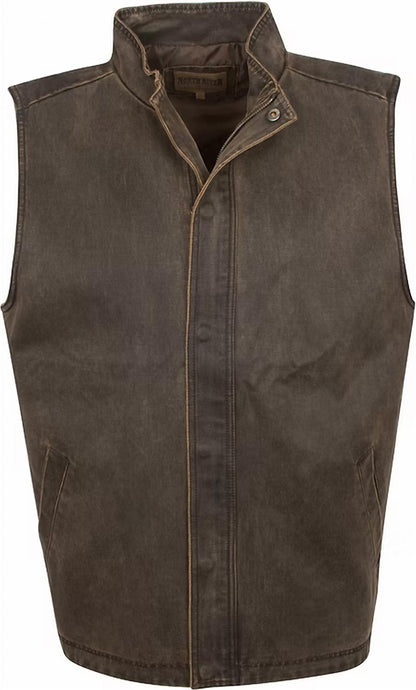 Cotton Suede Full Zip Vest