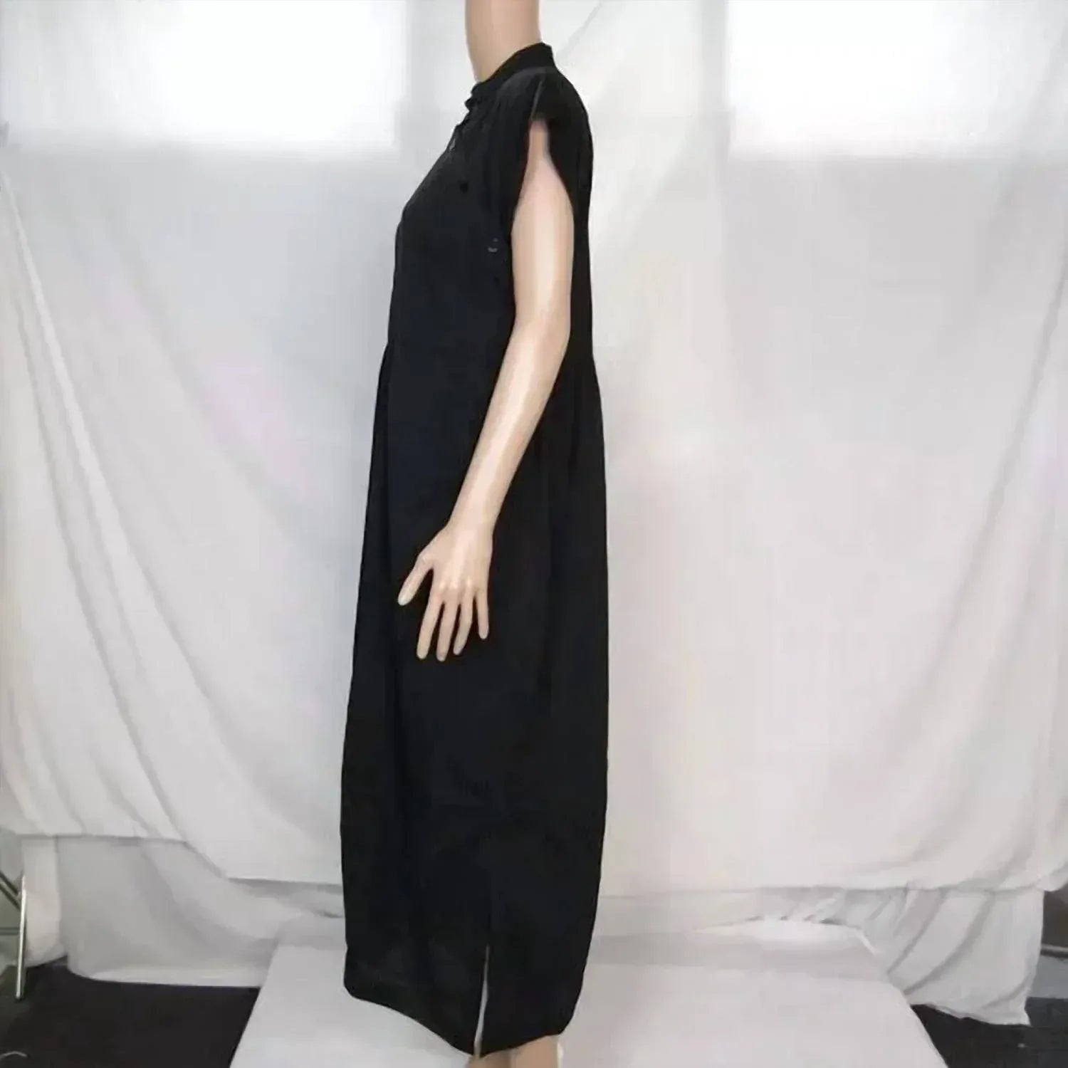 BITTE KAI RAND - Women's Asymmetric Button Short Sleeve Dress - Rack Hunt
