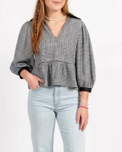 French Gingham Top