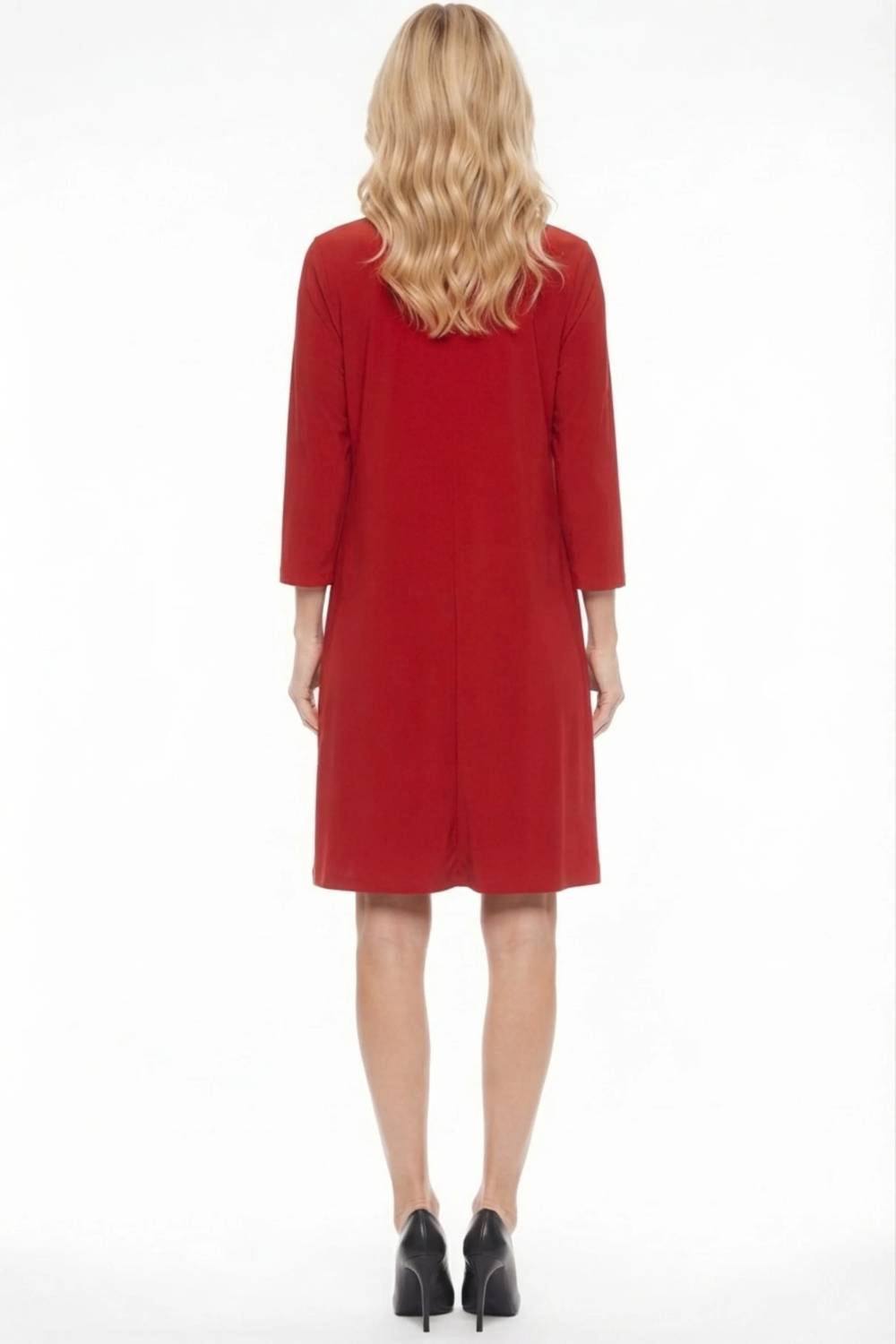Colorblock 3/4 Sleeve Jacket Dress