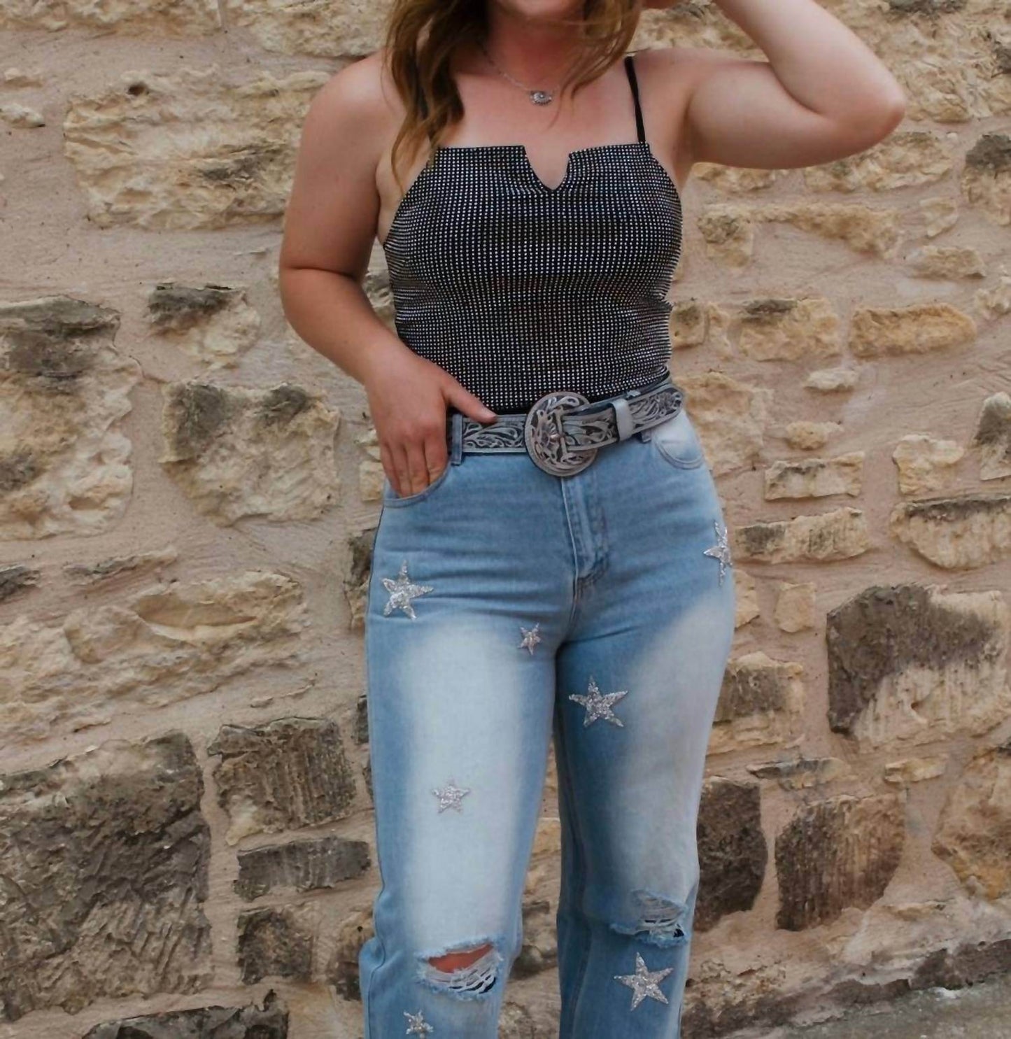 Cowgirl Vogue - Tulsa Embellished Bodysuit - Rack Hunt -