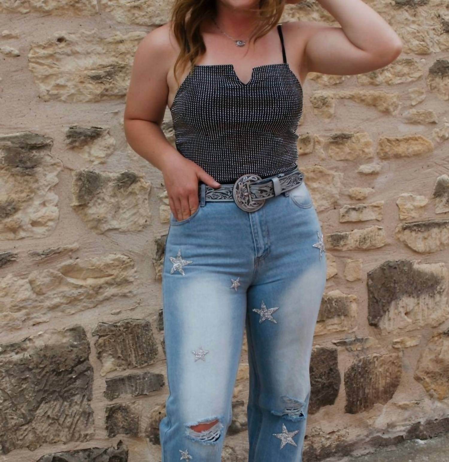 Cowgirl Vogue - Tulsa Embellished Bodysuit - Rack Hunt -