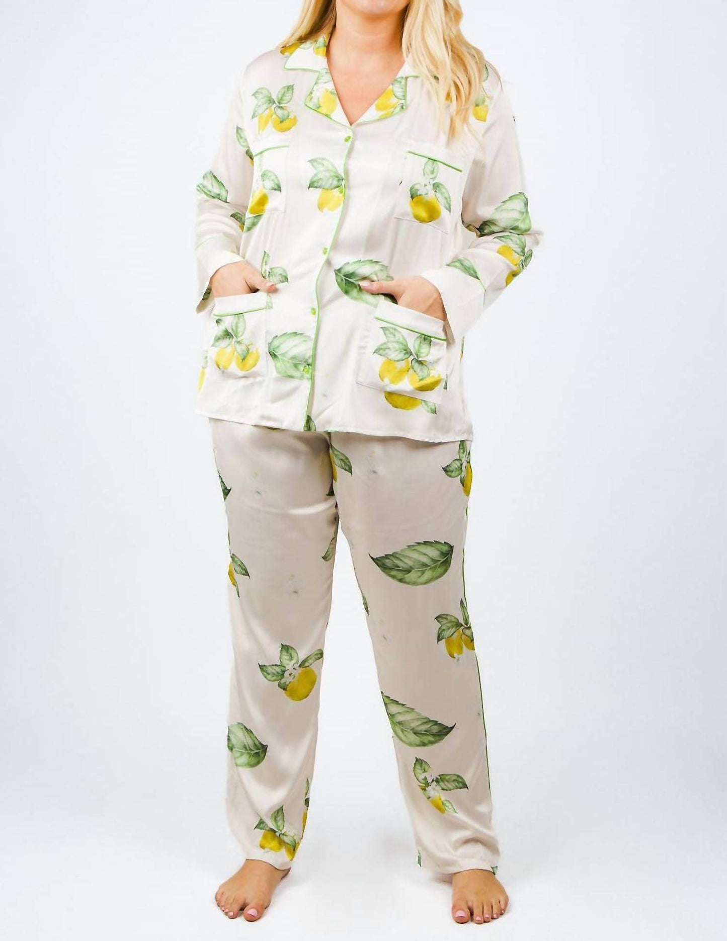 ISAYES - Lemon Pajama Set - Plus - Rack Hunt -