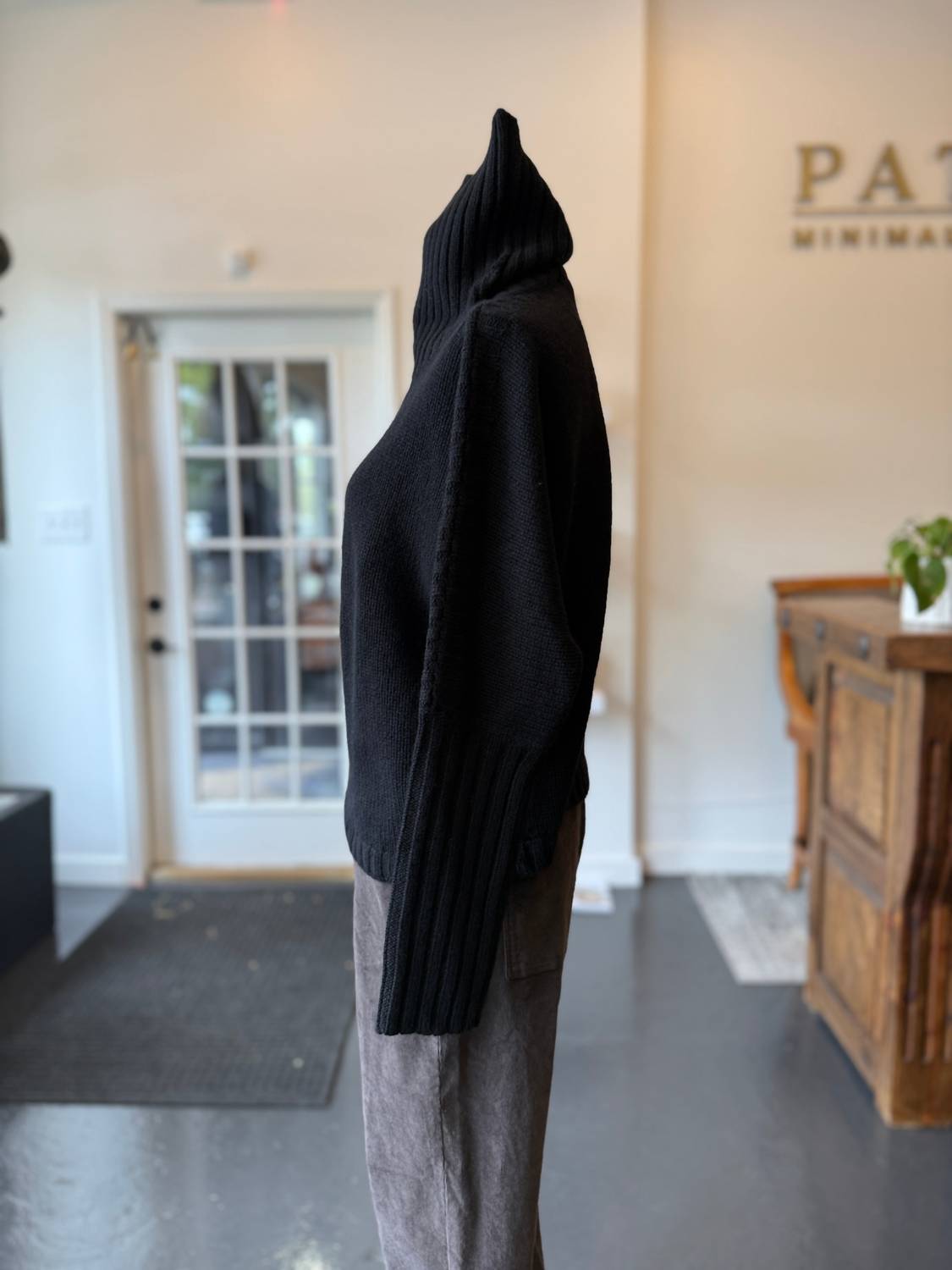 Bat Sleeve Cashmere Turtleneck Sweater