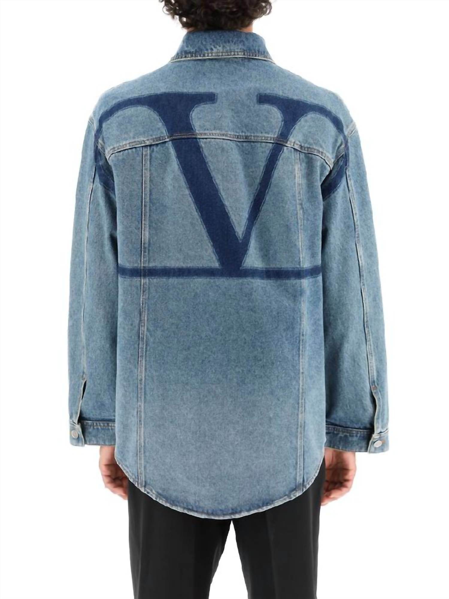 Valentino - Maxi V-logo Denim Shirt - Rack Hunt