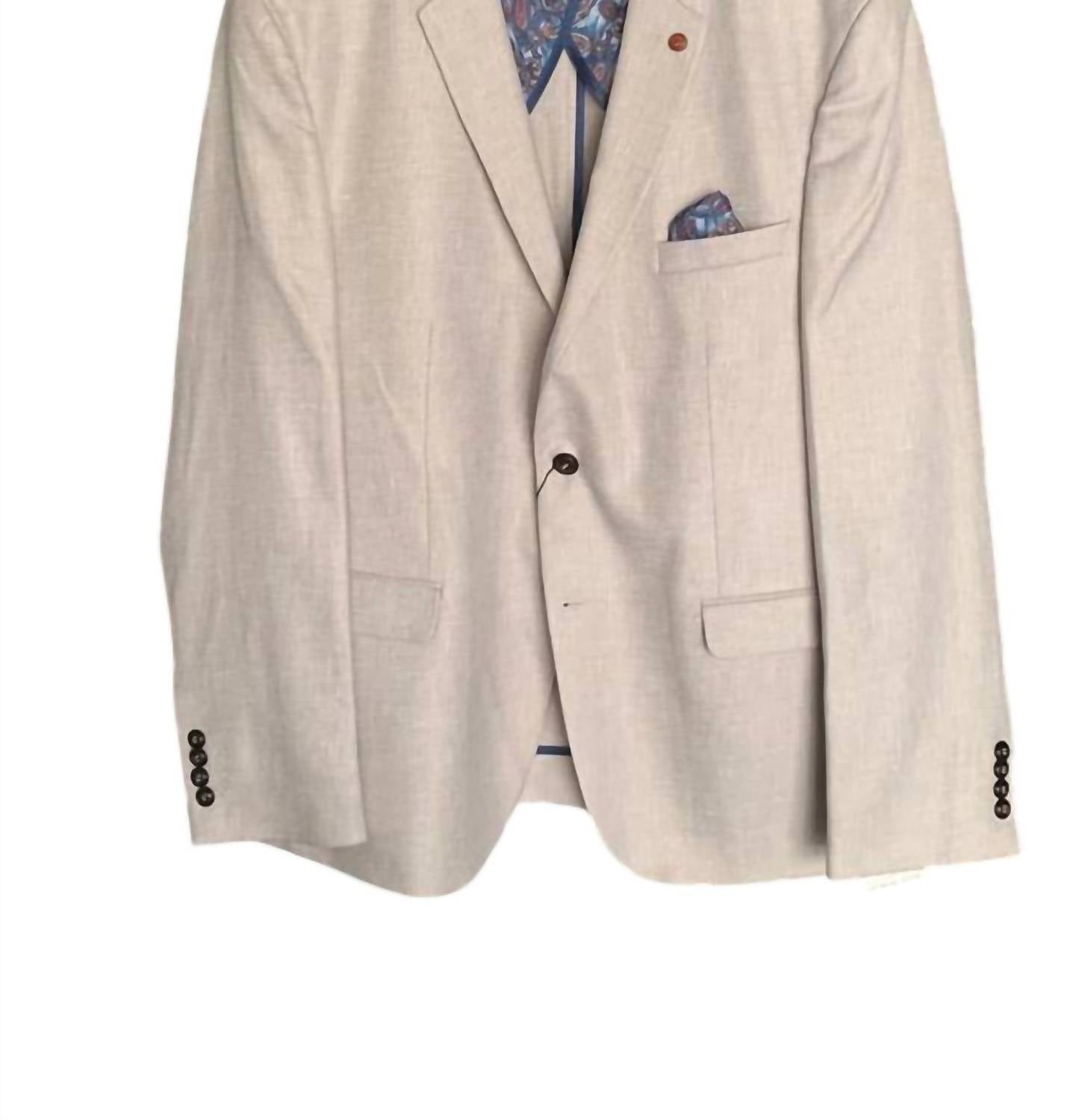 Men's Bold Spot Cotton Blazer With Floral Silk Lining