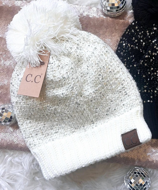 Women's Fleece Lined Sequin Beanies