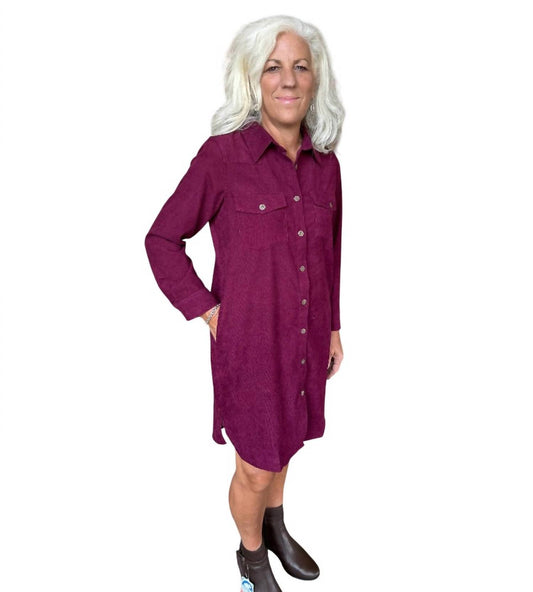 Two Pocket Button Down Shirt Dress