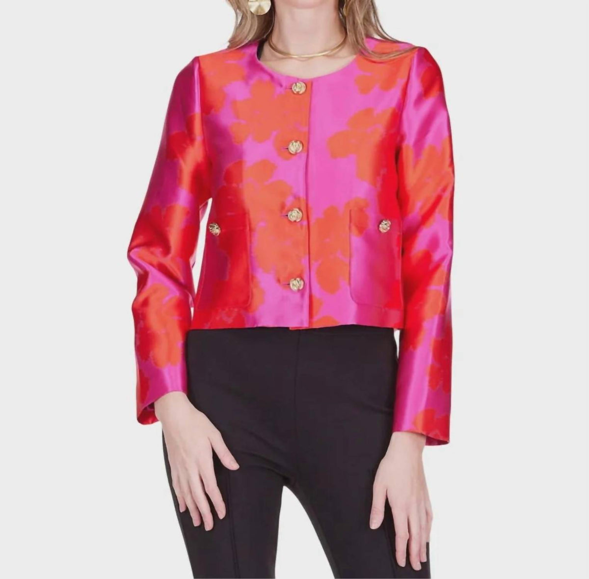 Hibiscus Brocade Jacket