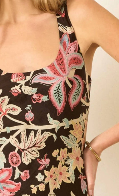 Adele terra floral silk dress