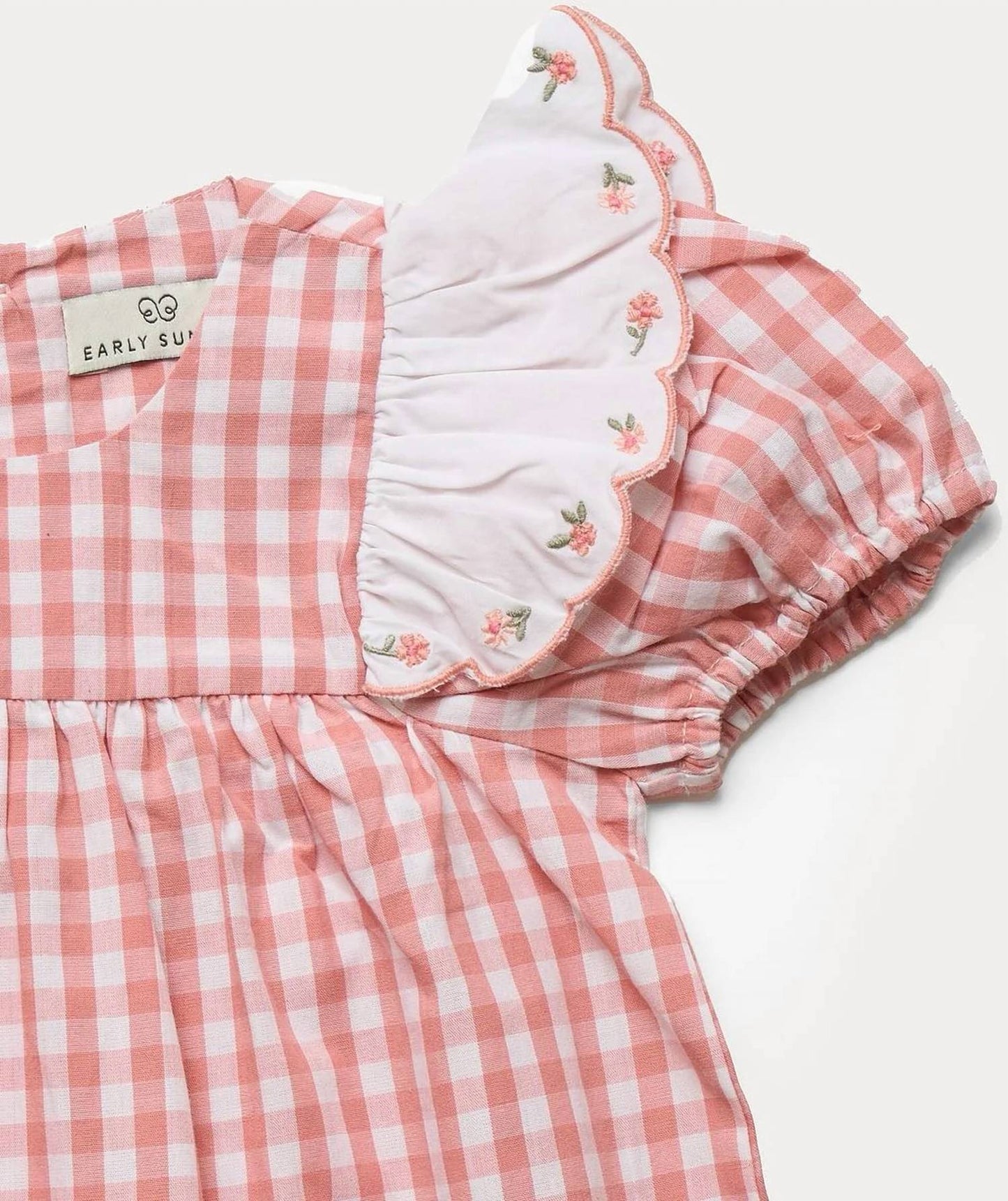 Girl's Mia Gingham Check Romper
