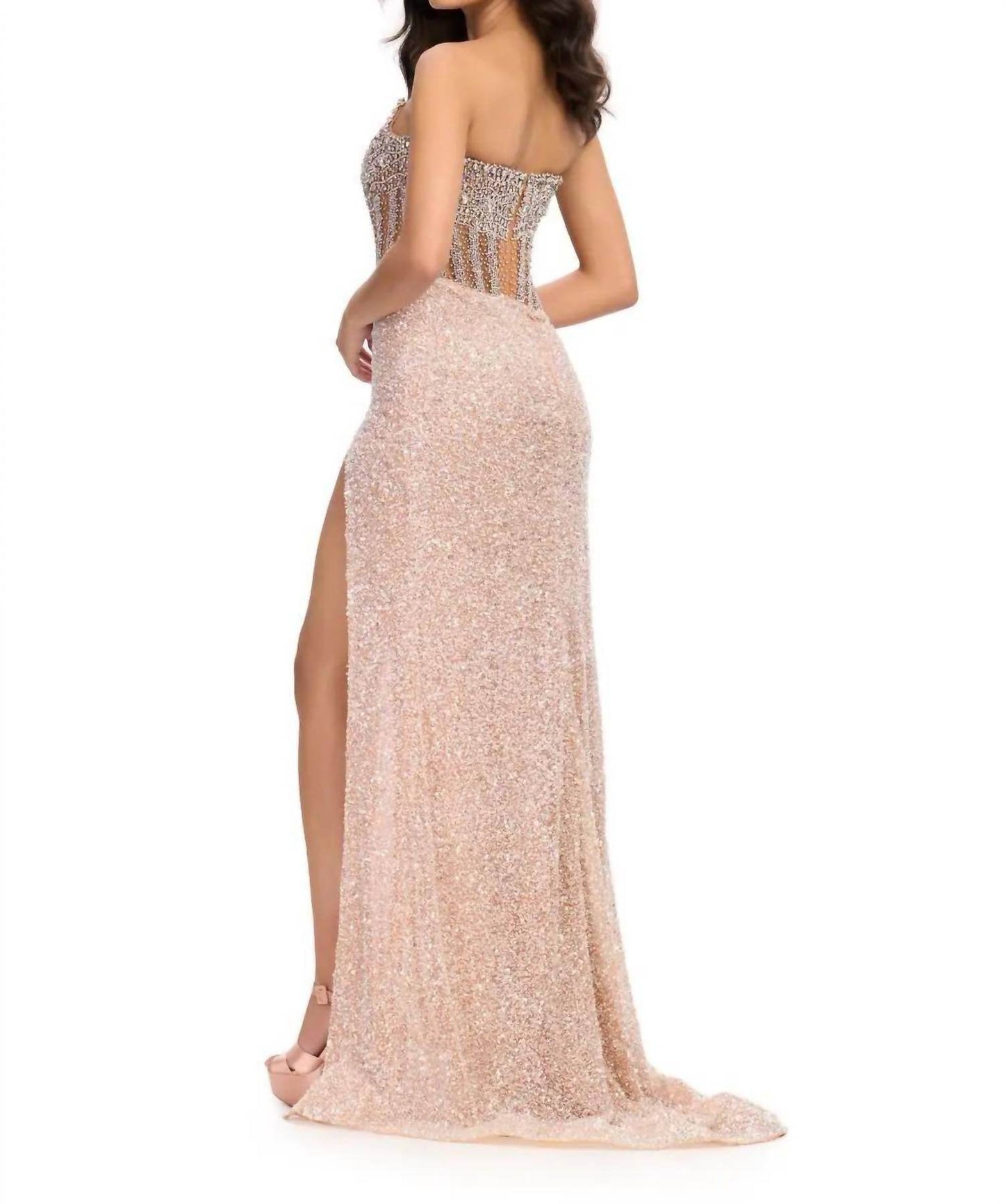 ASHLEYlauren - Dazzling Fully Hand Beaded Gown - Rack Hunt