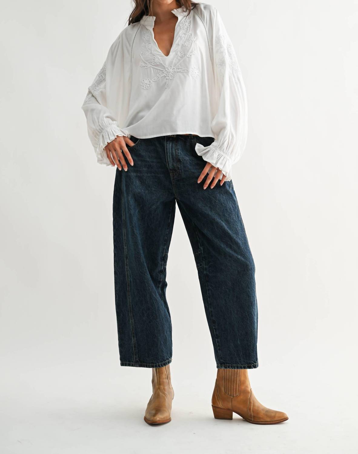 Boho-Chic Embroidered Blouse