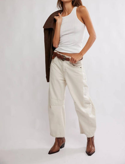 Good Luck Mid Rise Barrel Jeans