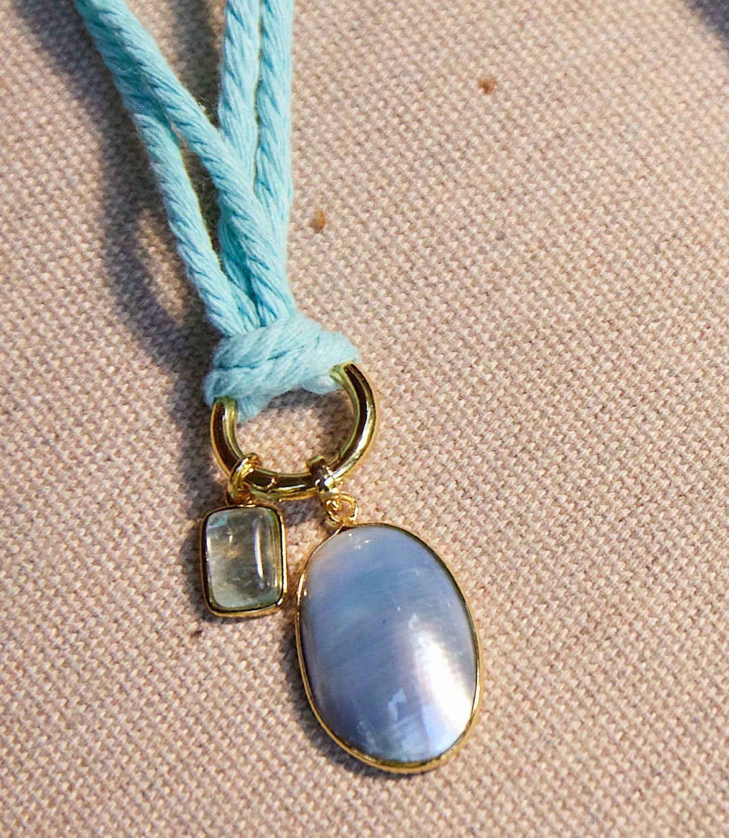 Women's Pearl And Gemstone Cord Necklace