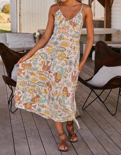 Fantasy Print Porter Slip Dress
