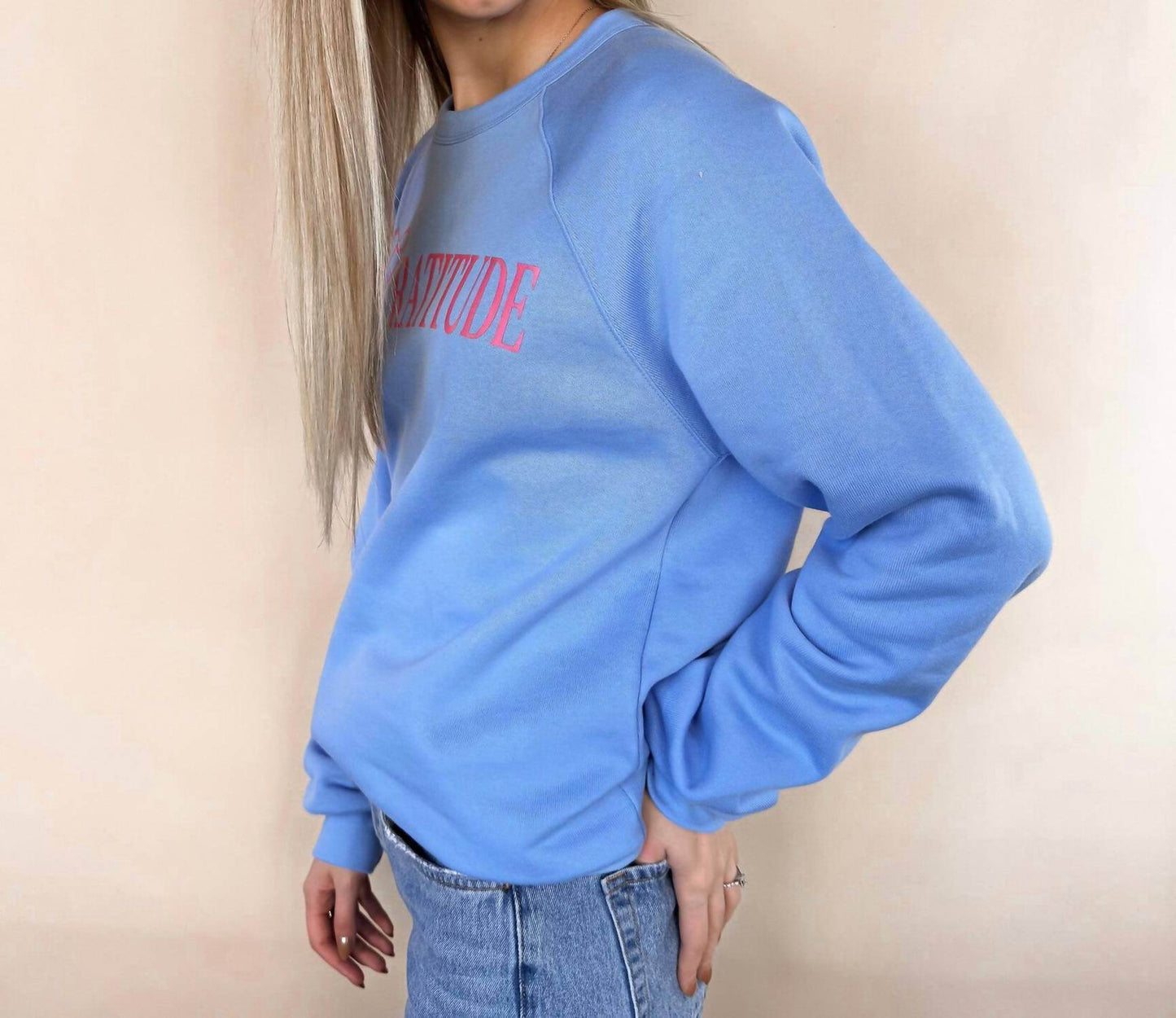 The Minted Olive - Gratitude Graphic Crewneck Sweatshirt - Rack Hunt -