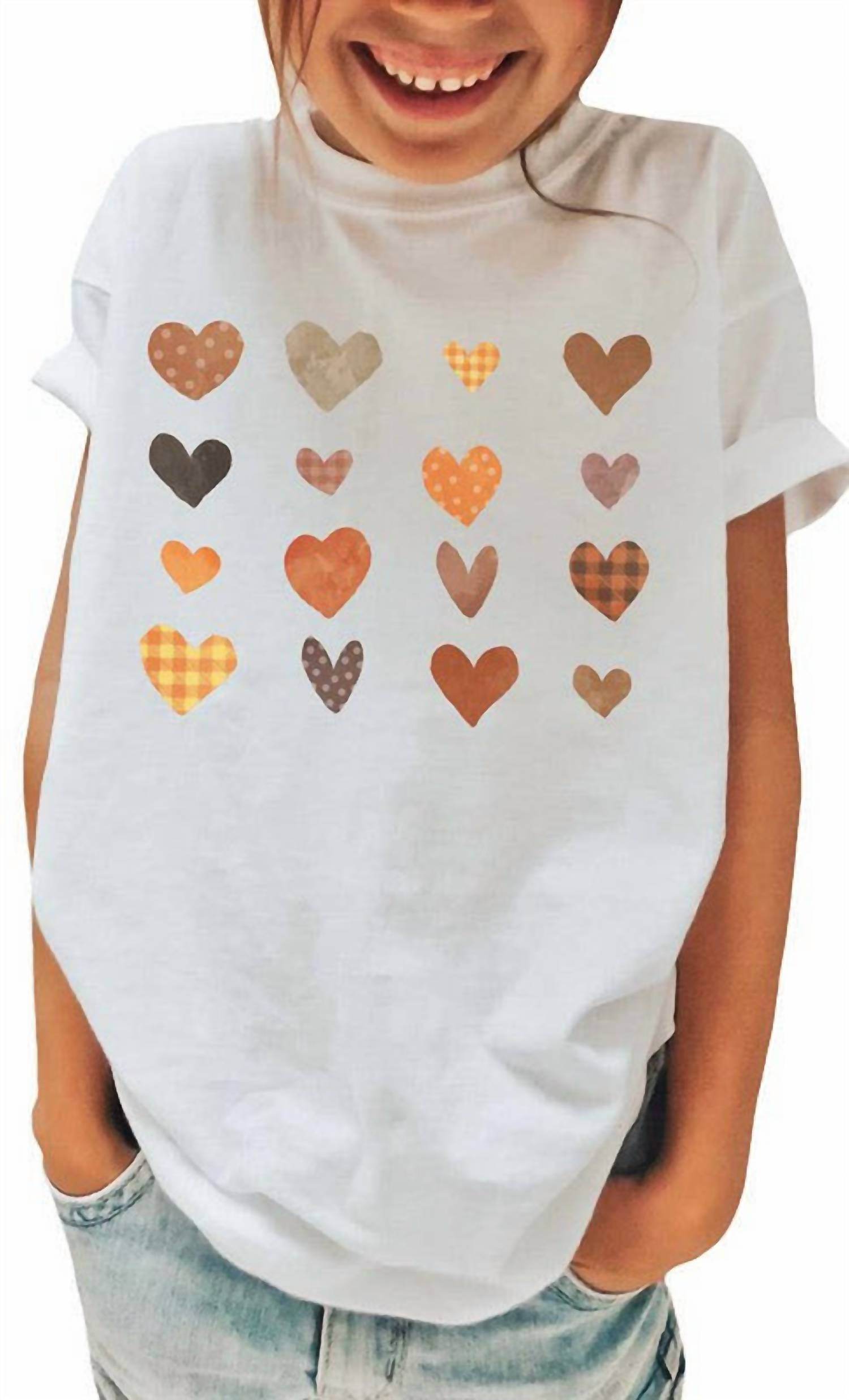 Tultex Apparel - Girl's Plaid Heart Grid T-shirt - Rack Hunt -