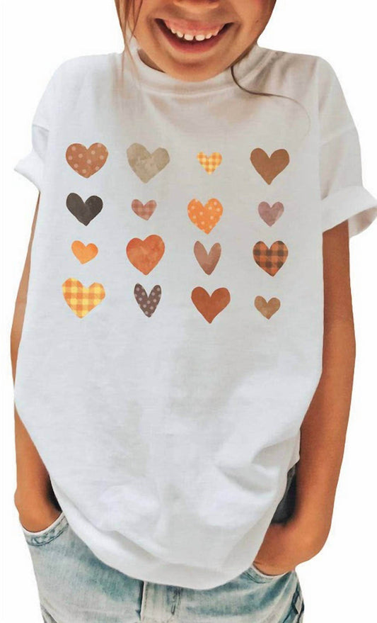Tultex Apparel - Girl's Plaid Heart Grid T-shirt - Rack Hunt -