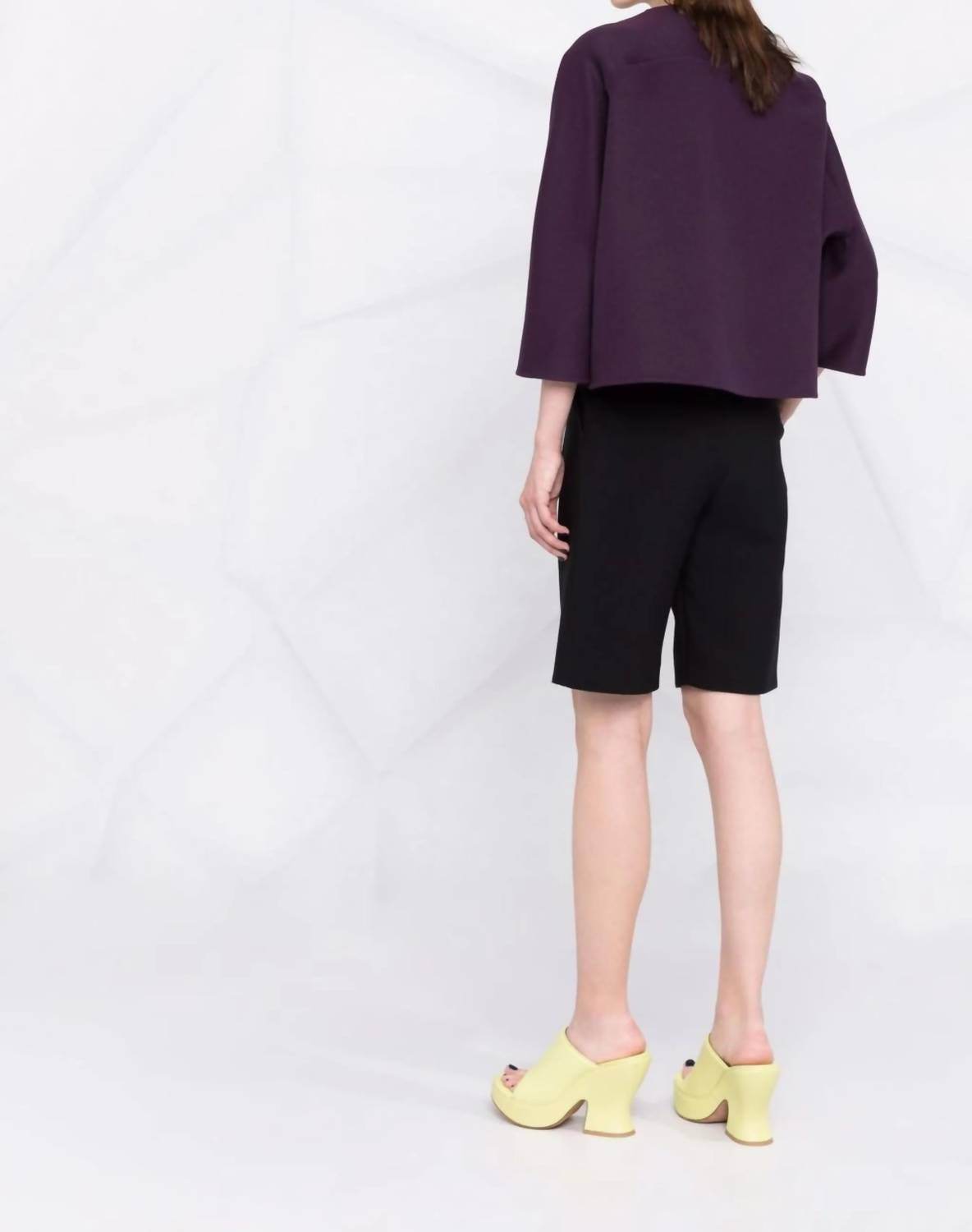 Valentino - V-neck Cropped Sleeve Knitted Top - Rack Hunt