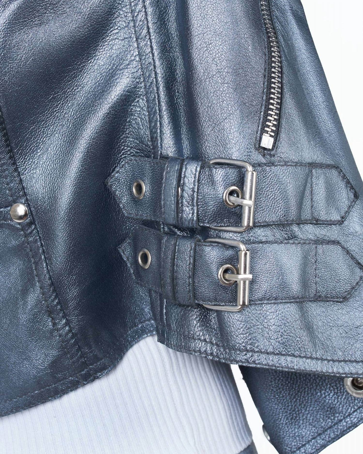 JKT NYC - Harley Metallic Leather Jacket - Rack Hunt