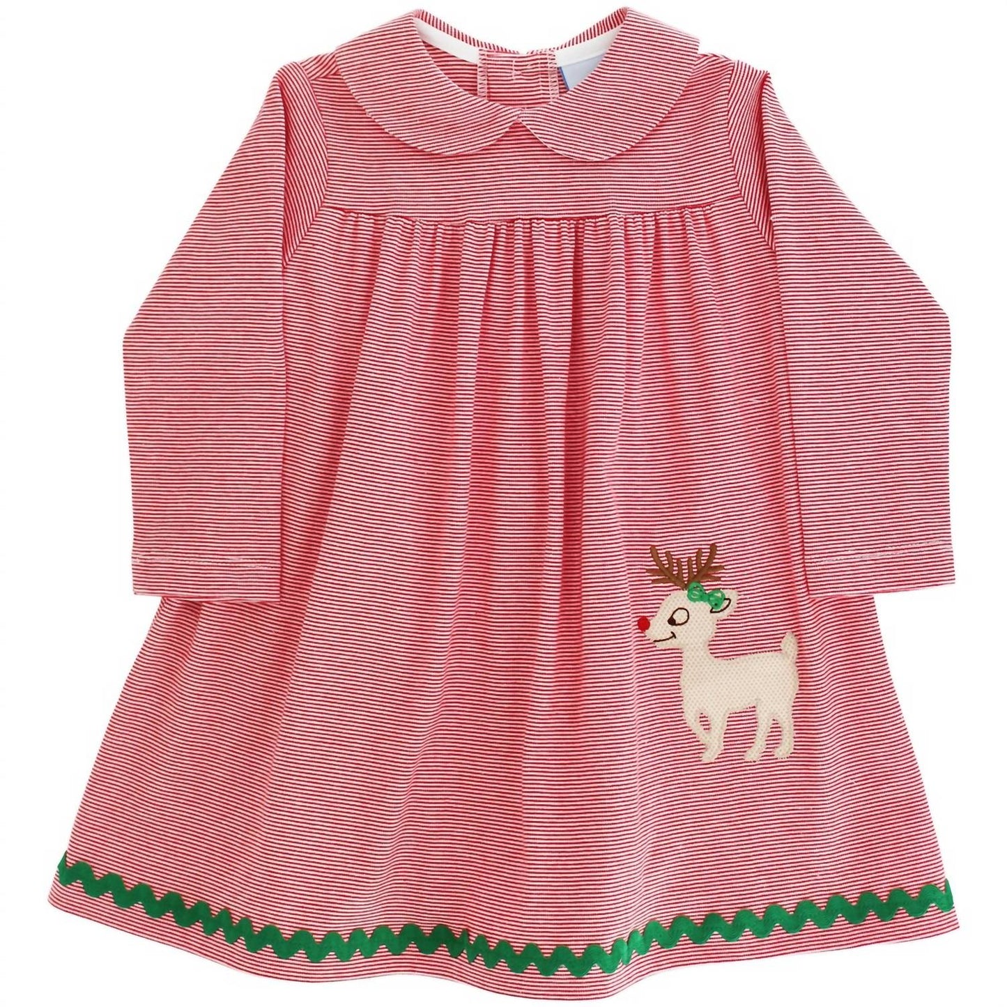 Girl's Reindeer Games Knit Dress With Collar