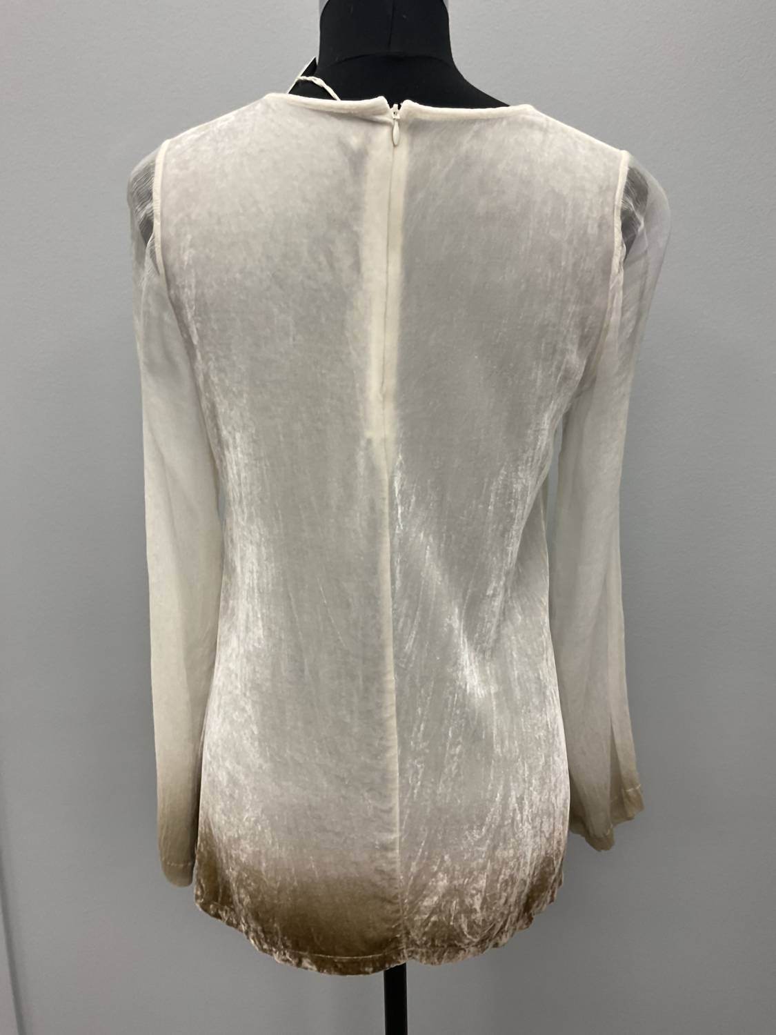 Viviana Uchitel - GOLD OMBRE SILK VELVET BLOUSE - Rack Hunt