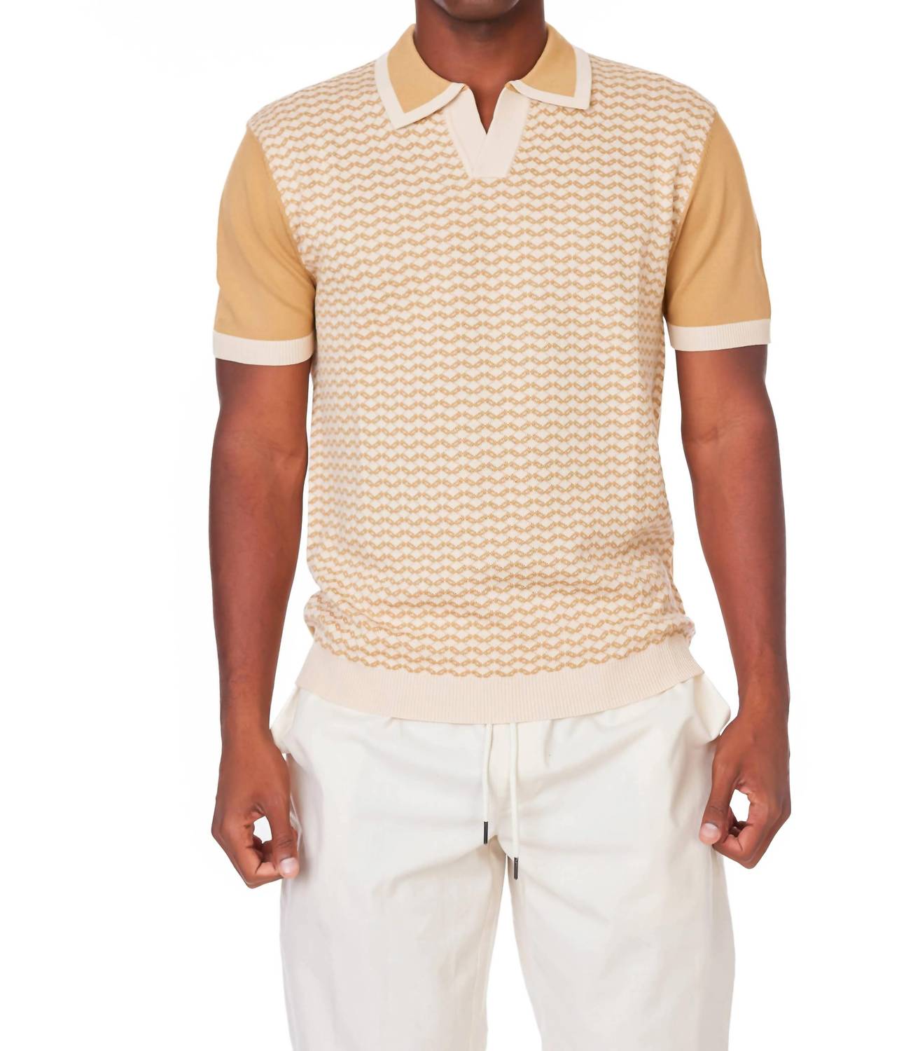 Men's Textured Polo Shirt