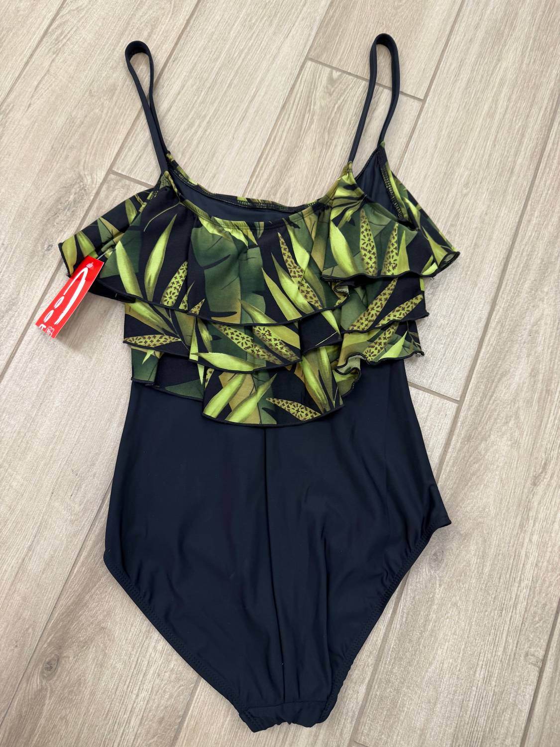 Ceeb USA - Women's Ruffled Tropical Print One Piece Swimsuit - Rack Hunt -