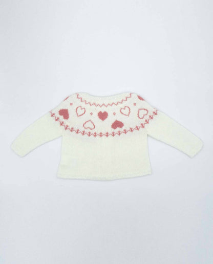 Girl's Heart Knit Cardigan