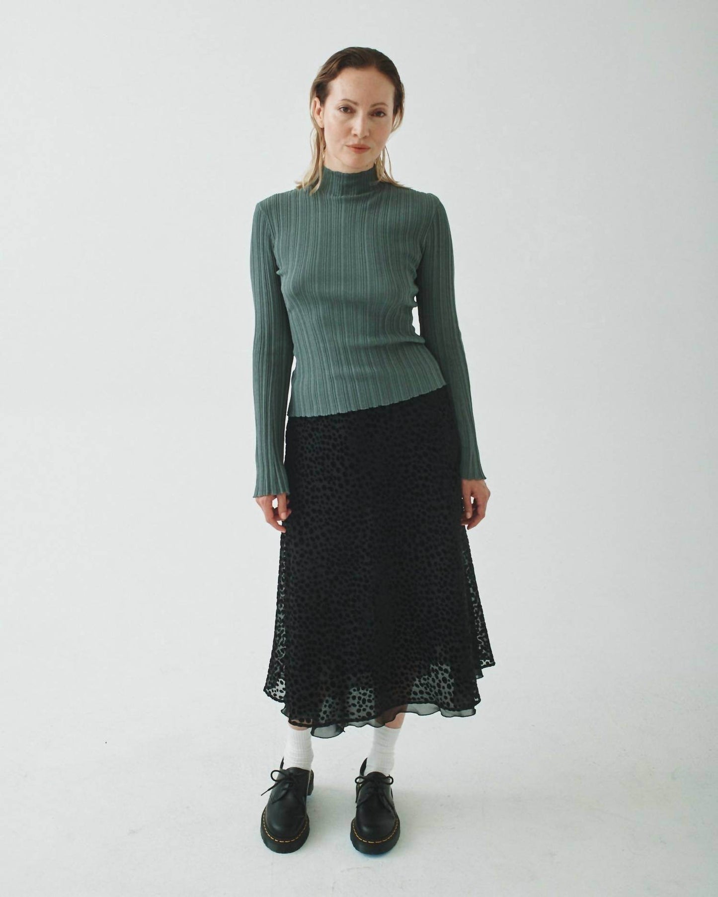 T.W.I.N. That’s What I Need - Pleated Mock Neck Sweater - Rack Hunt -
