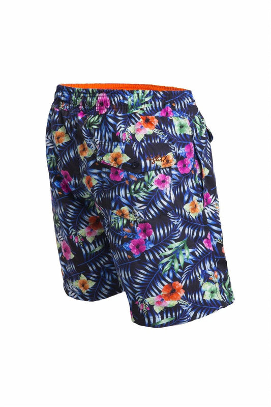 Men's Tropical Floral Print Swim Trunks
