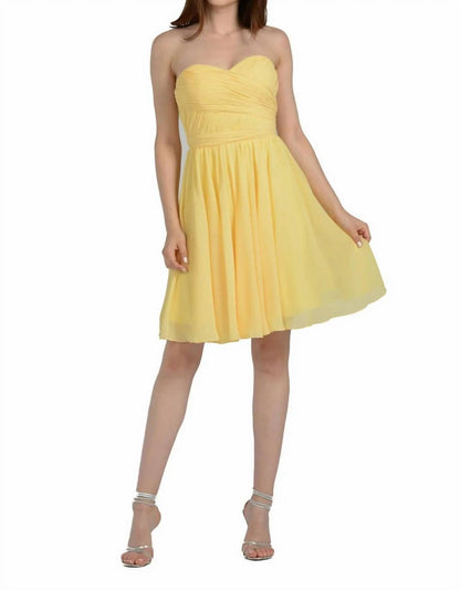 Ruched Short Strapless Sweetheart Dress