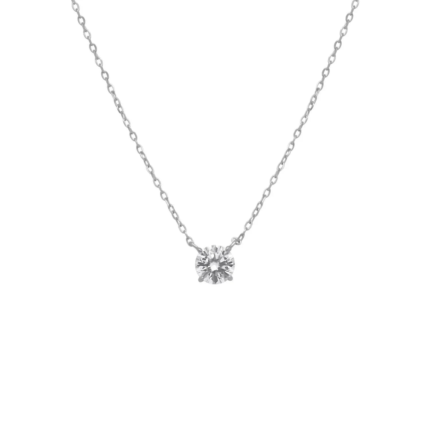 Allyanna Gifts - Women's Prong Round Moissanite Necklace - Rack Hunt