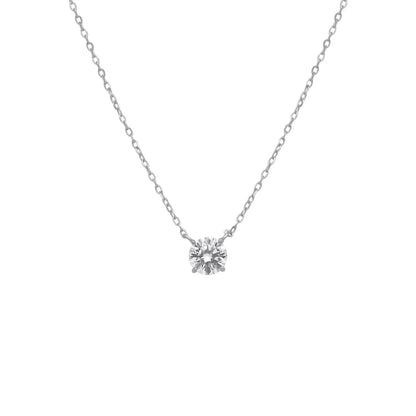 Allyanna Gifts - Women's Prong Round Moissanite Necklace - Rack Hunt
