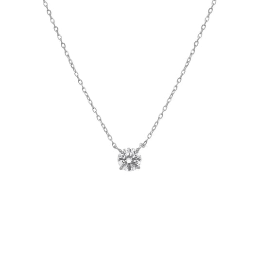 Allyanna Gifts - Women's Prong Round Moissanite Necklace - Rack Hunt